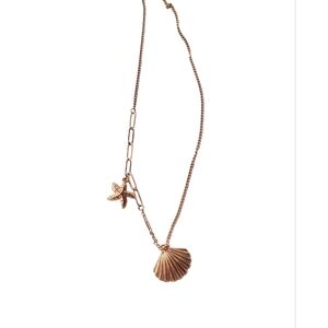 Elegant Gold Shell and Starfish Necklace